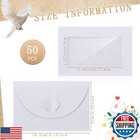 Zhanmai 50 Pcs Gift Card Envelopes With Clear Window 4 X 2 8 Inch Blank Mini 