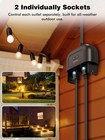 Outdoor Smart Plug  Timer Outlet With 2 Independent Outlets  15a