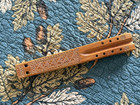 Vtg Yugoslavian Slav Hand Carved Wood Double Flute Balkan Dvojnica Instrument