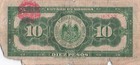 Mexico   Sonora  10  Pesos  1 1 1915  Series  H  Circulated Banknote Top Y