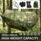 Camping Double Hammock W  Mosquito Net Nylon Tent Hanging Sleeping Swing Bed Us