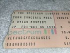 Bob Dylan 1978 Tour Original Concert Ticket Stub Spectrum Philadelphia  Pa Usa