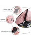 Baby Car Seat Cover  3-layer Thick Fabric  Waterproof  Breathable Mesh Window