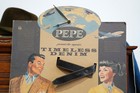 Vintage Pepe Denim Jeans Store Display Advertising Sign Clock Rare
