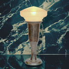 Art Deco Design Table Lamp  black Silver  Unique Antique Original Glass