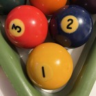 Vintage Full Set 15 Bakelite Pool Balls Cue Ball 2 1 4    Vintage Triangle-rack