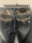 Miss Me Women s Bootcut Jeans Embroidered Studded Medium Wash Stretch Denim