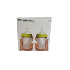 Comotomo Silicone Baby Bottle Bundle Green 5oz 8oz Replacement Nipples Wide Neck