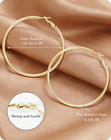 6 Pairs Silver Gold Hoop Earrings For Women - 14k Gold Plated 316 Stainless Stee