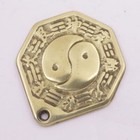 30mmx35mm Golden Bagua Mirror Feng Shui Mirror Brass Good Lucky Pendant