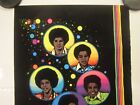 Vintage 1975 Michael   Jackson 5  Velvet Black Light Poster Dynamic Pub Co 32x21