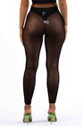 Women s Sheer Mesh Leggings Stretch Skinny Stocking Sexy See Through