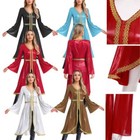 Women s Embroidery Trim Muslim Kaftan Abaya Moroccan Dress Dubai Islamic Robe