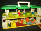 Vintage Fisher Price Little People Swimming Pool Playskool Holiday Inn W sign