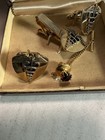 Vintage Doctor Cufflinks And Tie Bar Clip Medical Caduceus Midcentury Swank Brn