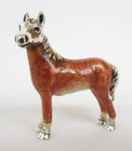 Saturno Italy Miniature Sterling Silver Enamel Horse Animal Figurine