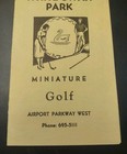 White Swan Park Miniature Golf Scorecard Pittsburgh Pa Amusement Park Ephemera