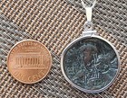 Roman Empire Byzantine Jesus Christ Portrait Coin Pendant Solid Silver Necklace