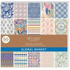 Global Market Scrapbook Paper Pad 12x12in 50 Sheets 25 Designs Diy Crafting New