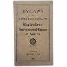 Pre-prohibition 1916 Vintage Bartenders Union Law Book Breweriana Bar History