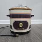 Vtg 70s 80s Rival 3 5 Quart Crock Pot Slow Cooker Model 3100 Brown Orange Works