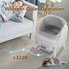 Open-top Self Cleaning Cat Litter Box - Automatic W  Trash Bags   Litter Mat