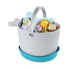 Skip Hop Moby Stowaway Gray Bath Toy Bucket  Waterproof Storage-2pack