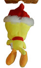 Looney Tunes Tweety Bird Dog Toy In Santa Hat 8 In Plush Squeaks