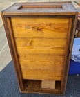 Vintage Solid Wood Storage Trunk     Gdc     Hinged Lid     Sturdy Construction