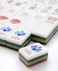 Engraved American Mahjong Tiles  Set  160 Wood Grain  Green Layered  Del 7 29