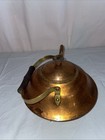 Antique Copper And Brass  Coffee tea Pot Brass wood Handles  Made In Portugal