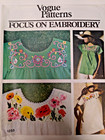 Vogue 1253 Dress Top Scarf Embroidery Sewing Pattern Ladies S 8 10 Uc Vtg Boho