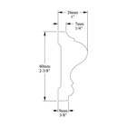 Orac Decor P8020 Polyurethane Panel chair Rail Moulding - Size Options