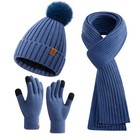 Winter Women s Beanie Hat  Scarf   Gloves Set - Warm Cold Weather Accessories