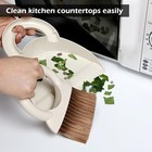 Mini Hand Broom And Dustpan Set  Small Brush Pan For Cleaning Home  White 