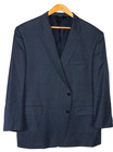 Jos  A  Bank Wool silk Gray Check 2 Piece Suit 50r Jacket   46 X 30 Pants