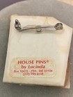 Vtg Pink Lucinda House Pin brooch- Costume Jewelry