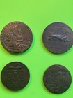Lot Of Four Vintage Commemorative Bronze Medals From Russia