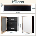 Wall Mount Mirrored Bathroom Medicine Cabinet Storage Organizer With Single Door