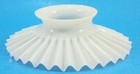 Antique Victorian Era Milk Glass Petticoat Lamp Diffuser Shade Excellent 