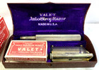 Vintage 1940s Valet Auto Strop Vc4 Gold Single Edge Safety Razor In Case   Nos