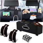 Multifunctional Car Seat Back Storage Box Car Storage Box Hook Sets   black   