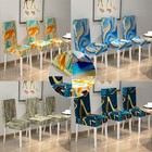 Full-cover Silver Fox Velvet Chair Covers Set Of 4 With Bright Streamer Ripple