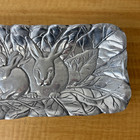 Arthur Court Rabbit Bunnies Bunny Auminum Tray 1990 Look-alike