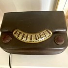 Vintage Brown Bakelite Philco Hippo Tube Radio Art Deco Model 46-420 -static