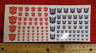 For Autobot Decepticons Transformers G1 Stickers Decal Die Cut Clear Background