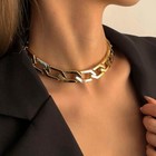 Women s Fashion Jewelry Gold Or Silver Thick Link Chain Boho Choker Necklace 374