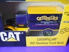 Ertl  1931 Hawkeye Box Truck   2440 Caterpillar  Diecast Metal  Coin Bank Nos