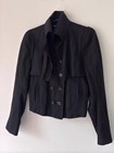Men Women High Street Double Breasted Short Wool Jacket Unisex Coat Outerwear