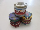 30 Casino Gaming Poker Chip Lot Las Vegas  1 New   Used Chipco Paulson Clay Room